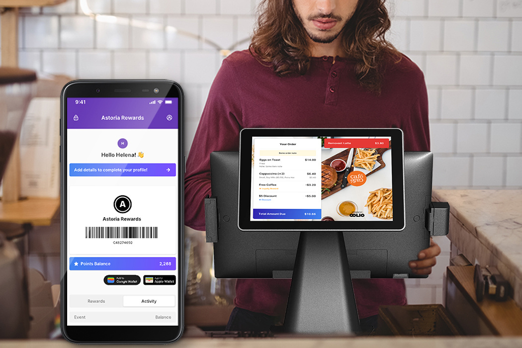 Loyalty app integrated with the POS